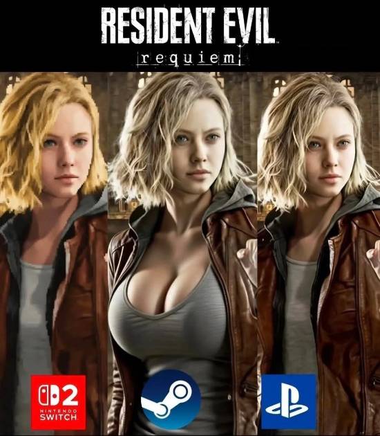 《生化危机9：安魂曲》女主梗图:NS2像素画面 PC版极致身材