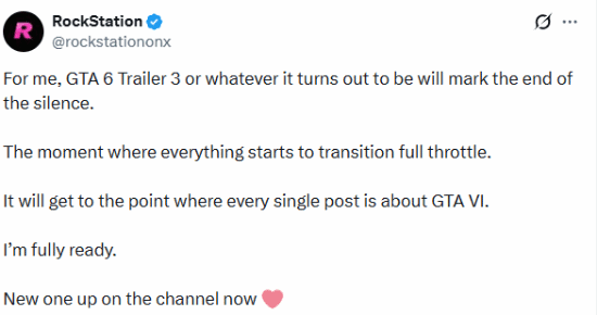 知名游戏博主预测：《GTA6》第三支预告片将引爆宣传