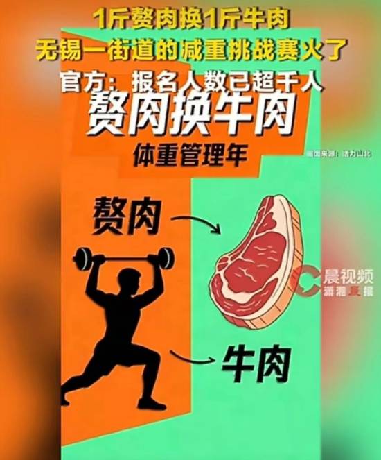 “1斤赘肉换1斤牛肉”已超千人报名 网友：全国推广